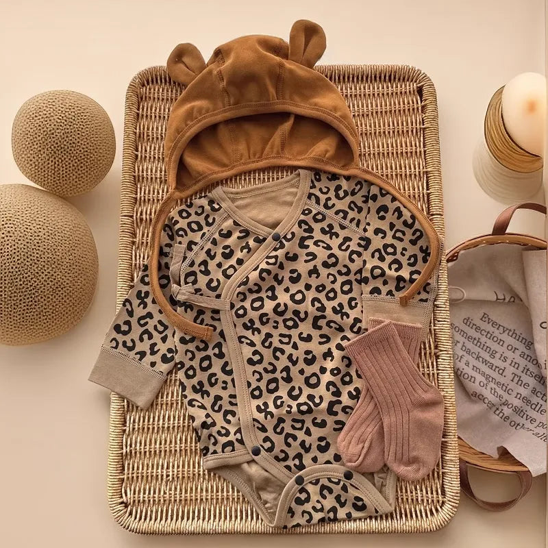 Premium Baby Girl 3-Piece Outfit Set - Hat, Dress & Socks | MEACAOFG