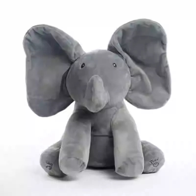 Interactive Peek-a-Boo Elephant Plush Toy - Educational Baby Toy for 6-18 Months