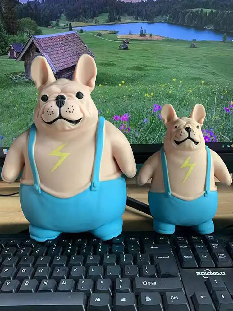 MEACAOFG Bulldog toys Novel Lightning Dog Bulldog Shape Squeeze Ball Toy, Sensory Calm Anti-stress Toy, Anxiety Relief Ball For Girls Boy