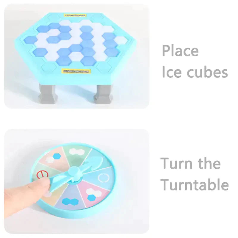 MEACAOFG Rescue penguin knocking penguin ice smashing ice breaking penguin table building blocks for children boys and girls table games parent-child educational intelligence