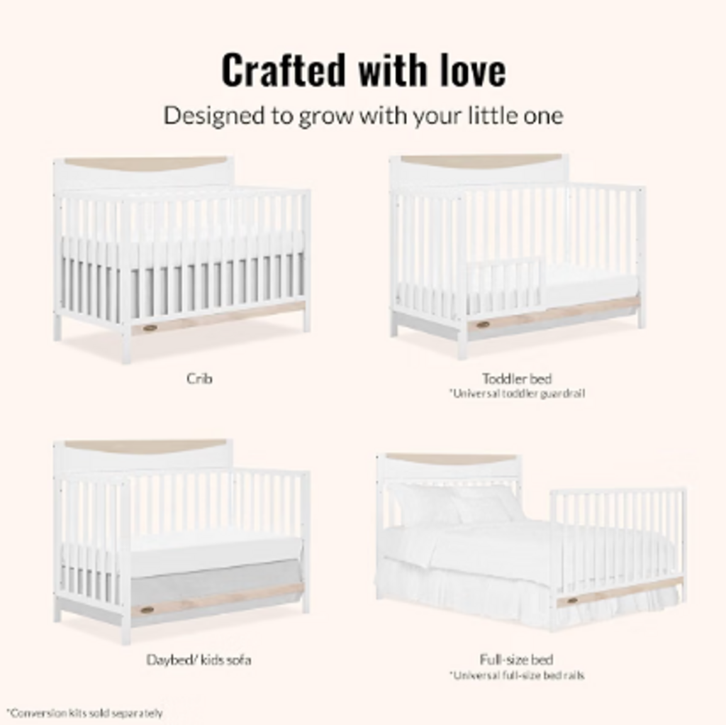 Emerson 5 in 1 Convertible Crib