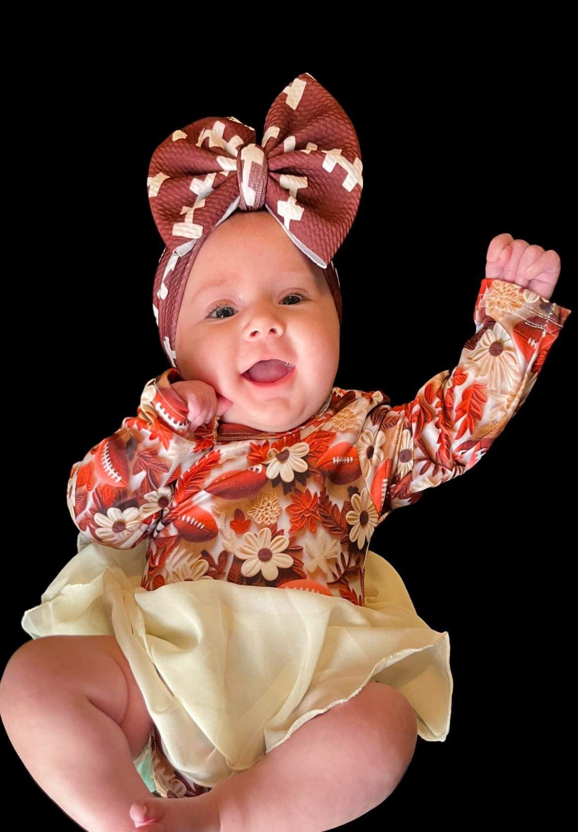 Football Long sleeve mesh skirted romper