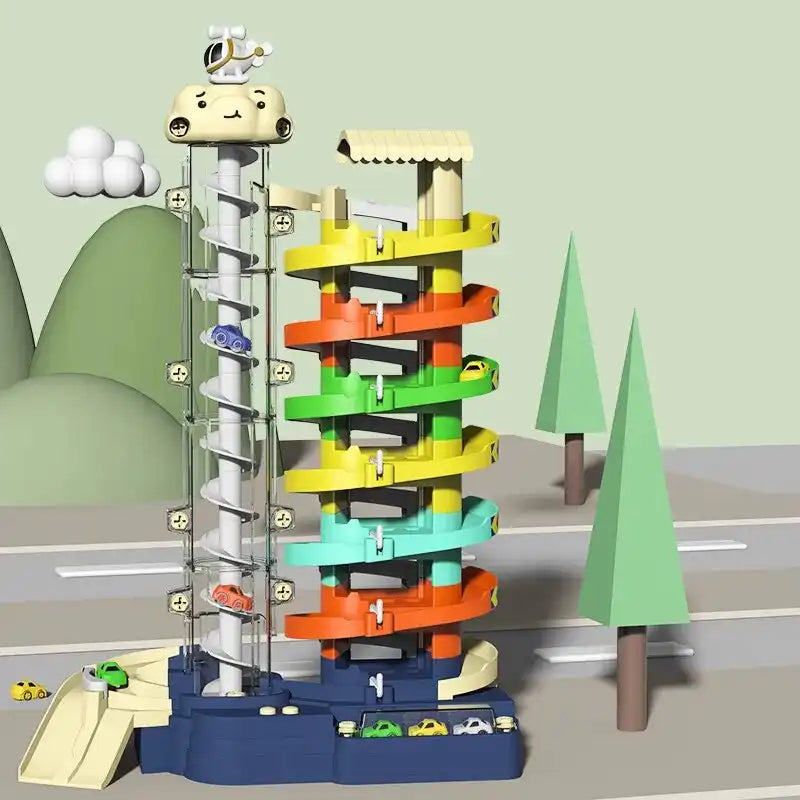 MEACAOFG Garage Cars Toys Elevator _ Parking Cars Toy Elevator _ Rotating Parking Lot Toy - Car