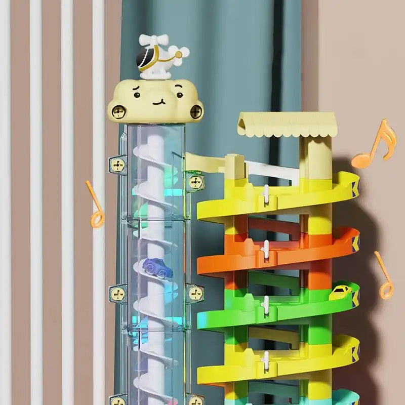 MEACAOFG Garage Cars Toys Elevator _ Parking Cars Toy Elevator _ Rotating Parking Lot Toy - Car