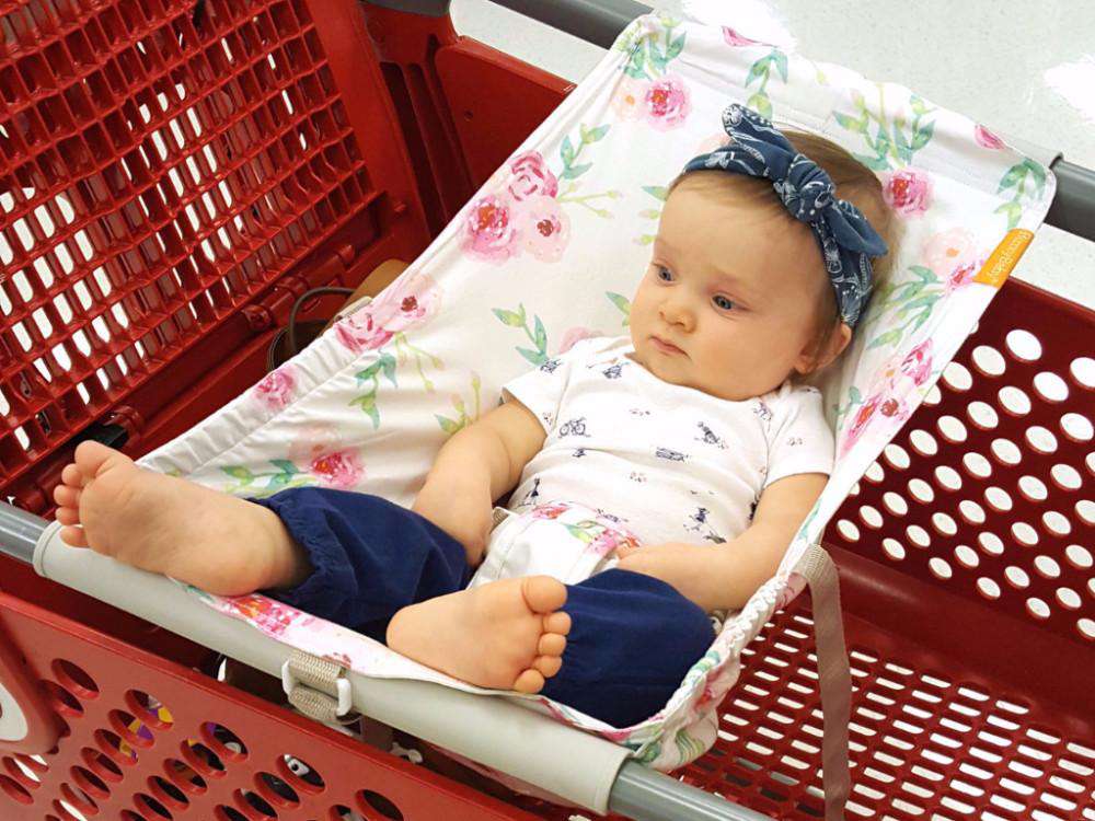 Baby Shopping Cart Hammock | Full Bloom Watercolor Floral Print