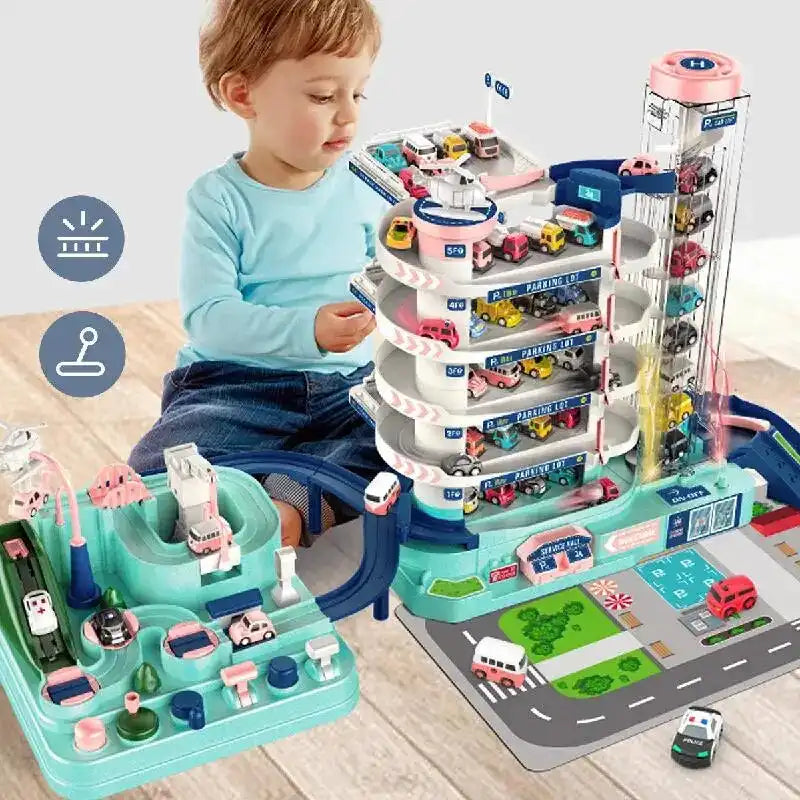 MEACAOFG Garage Cars Toys Elevator _ Parking Cars Toy Elevator _ Rotating Parking Lot Toy - Car