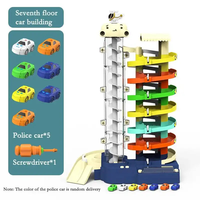MEACAOFG Garage Cars Toys Elevator _ Parking Cars Toy Elevator _ Rotating Parking Lot Toy - Car