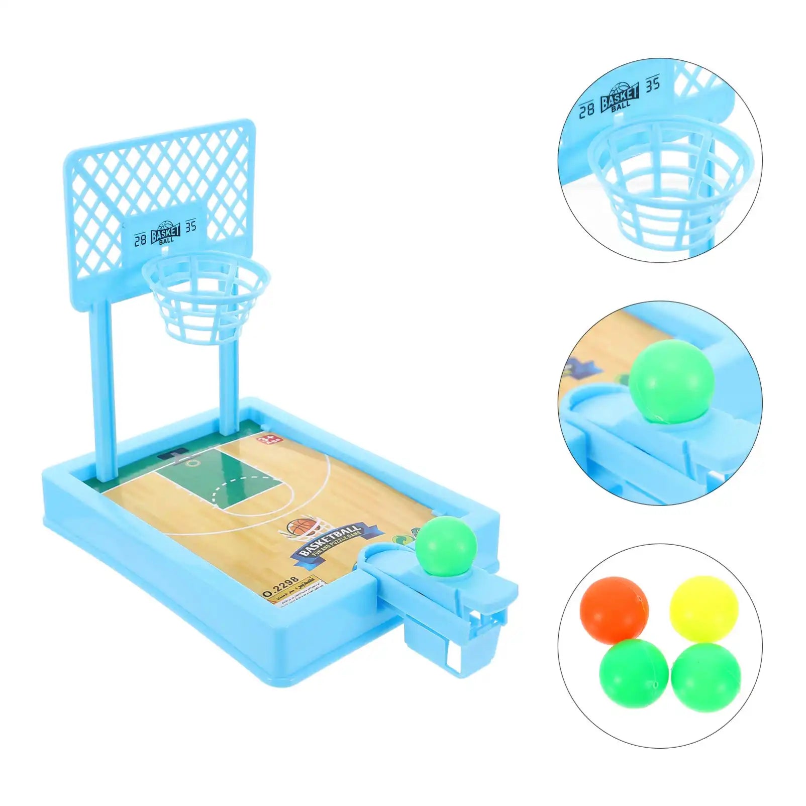 MEACAOFG Mini Desktop Basketball Game Stand Double Finger Slingshot Shooting Machine Children's Parent-Child Interactive Educational Toys