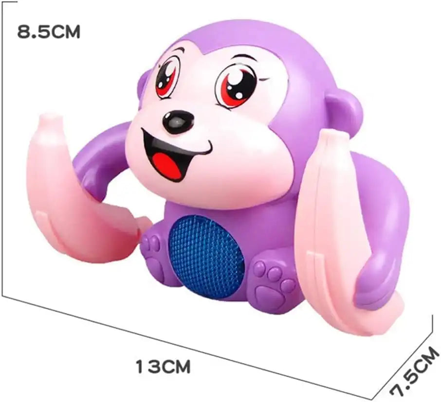 MEACAOFG Baby Tummy Time Monkey Toy - Interactive Developmental Toy for Infants 0-12 Months