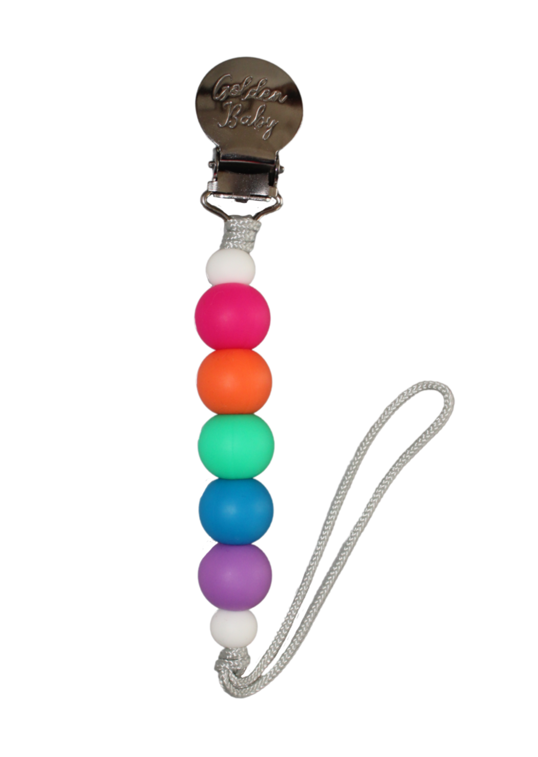 Pacifier Clip // Summer Rainbow
