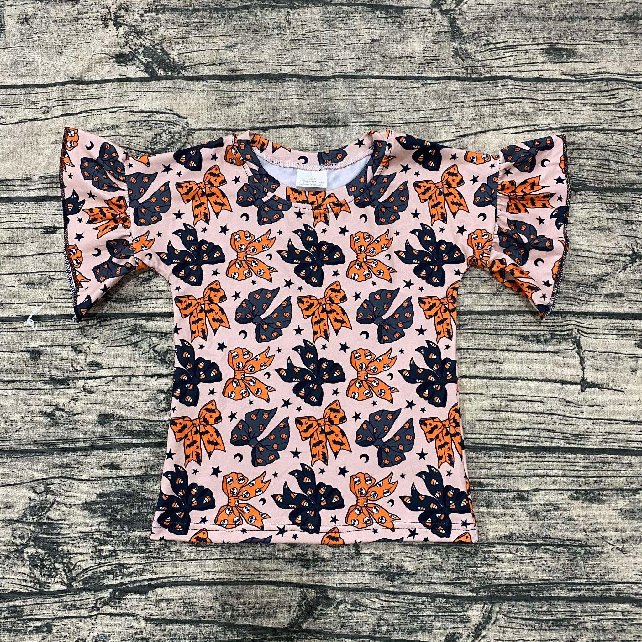 Halloween bows ruffle top