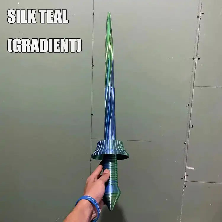 MEACAOFG 3D Printed Radish Toy Knife 3D Luminous Carrot Gravity Knife Fidget Toys Children Decompression Push Card Toy 3D Printing Glowing Carrot Knife Christmas Toy