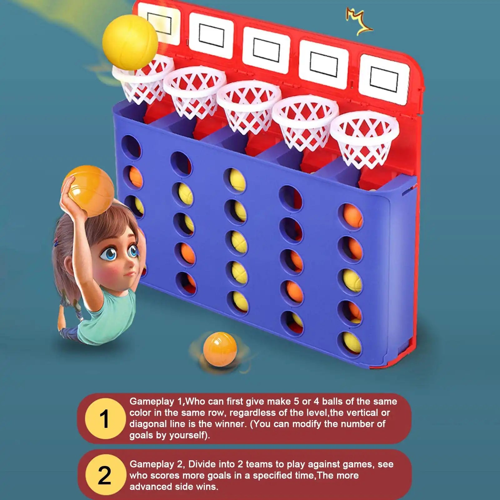 MEACAOFG- Mini Basketball Game Basketball Board Game Toys Tabletop Basketball Game for Kids and Adults Desktop Basketball Games Foosketball Games Office Desk for Adult Basketball Gifts for Boys 8-12