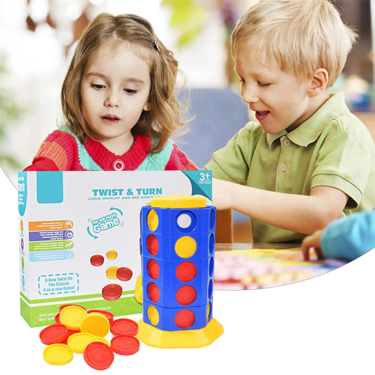 Small Rotation Chess MEACAOFG Children's Educational Rotating Chess