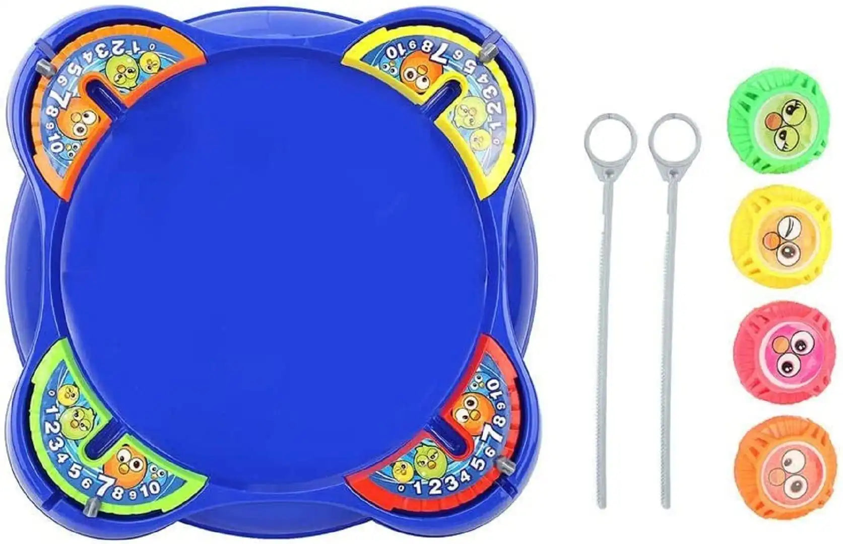 MEACAOFG PANISHKA Battle Top with Launcher with Stadium Set, 4 Pcs Combat Burst Turbo Gyro Spinners and 4 Lau