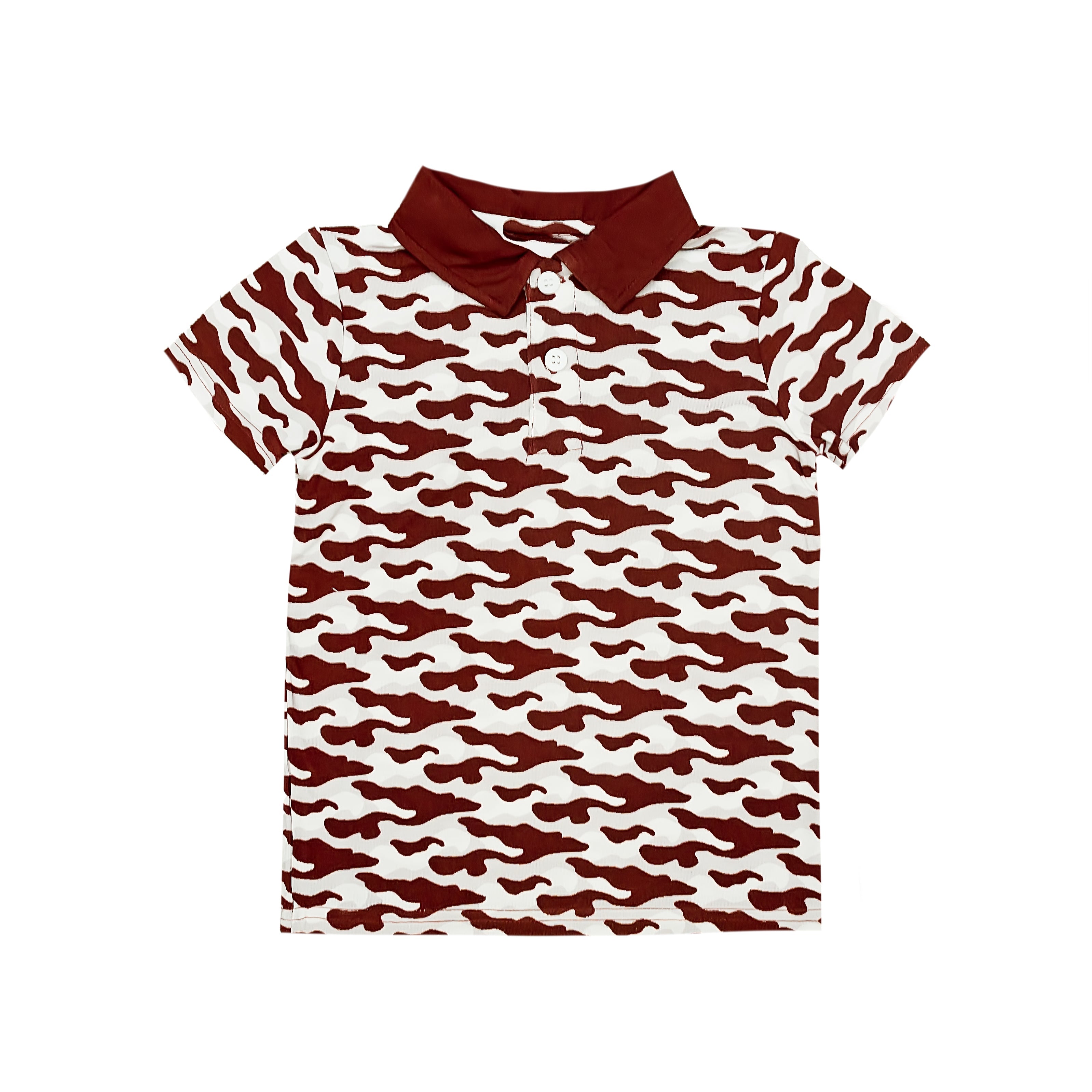 Maroon Camo Polo