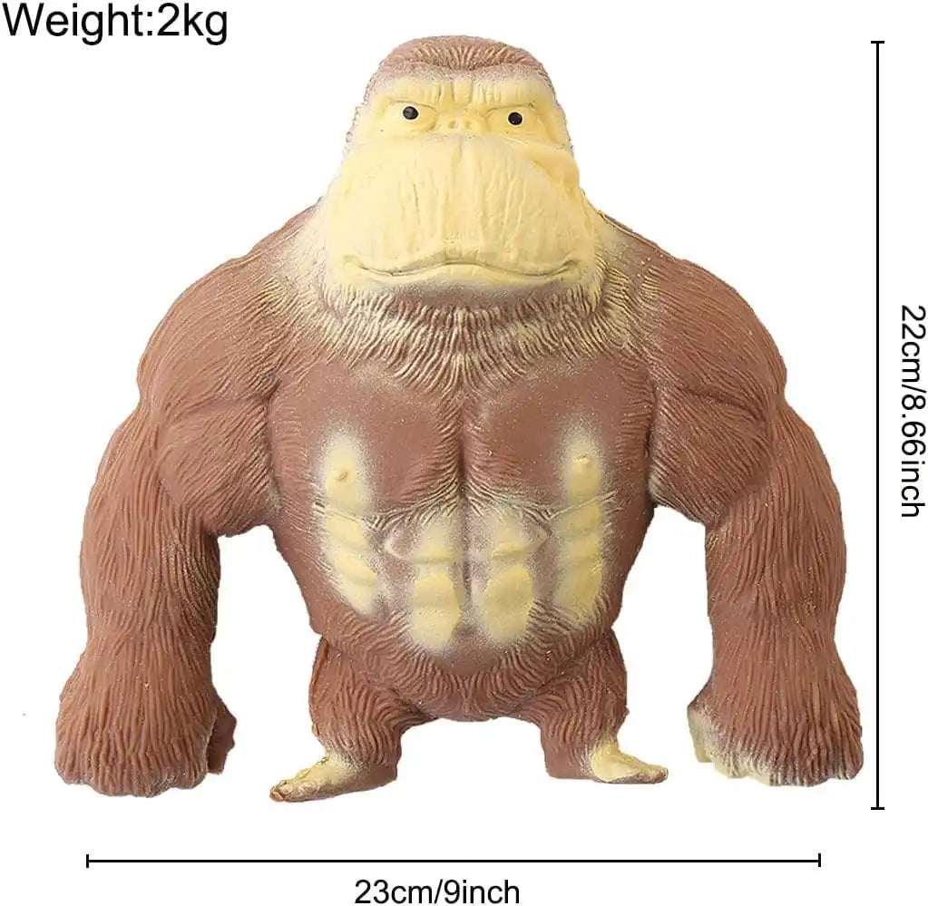 MEACAOFG Netflix stress reliever Mr Wang gorilla quirky green fish toys pinch music vent decompression out of breath monkey