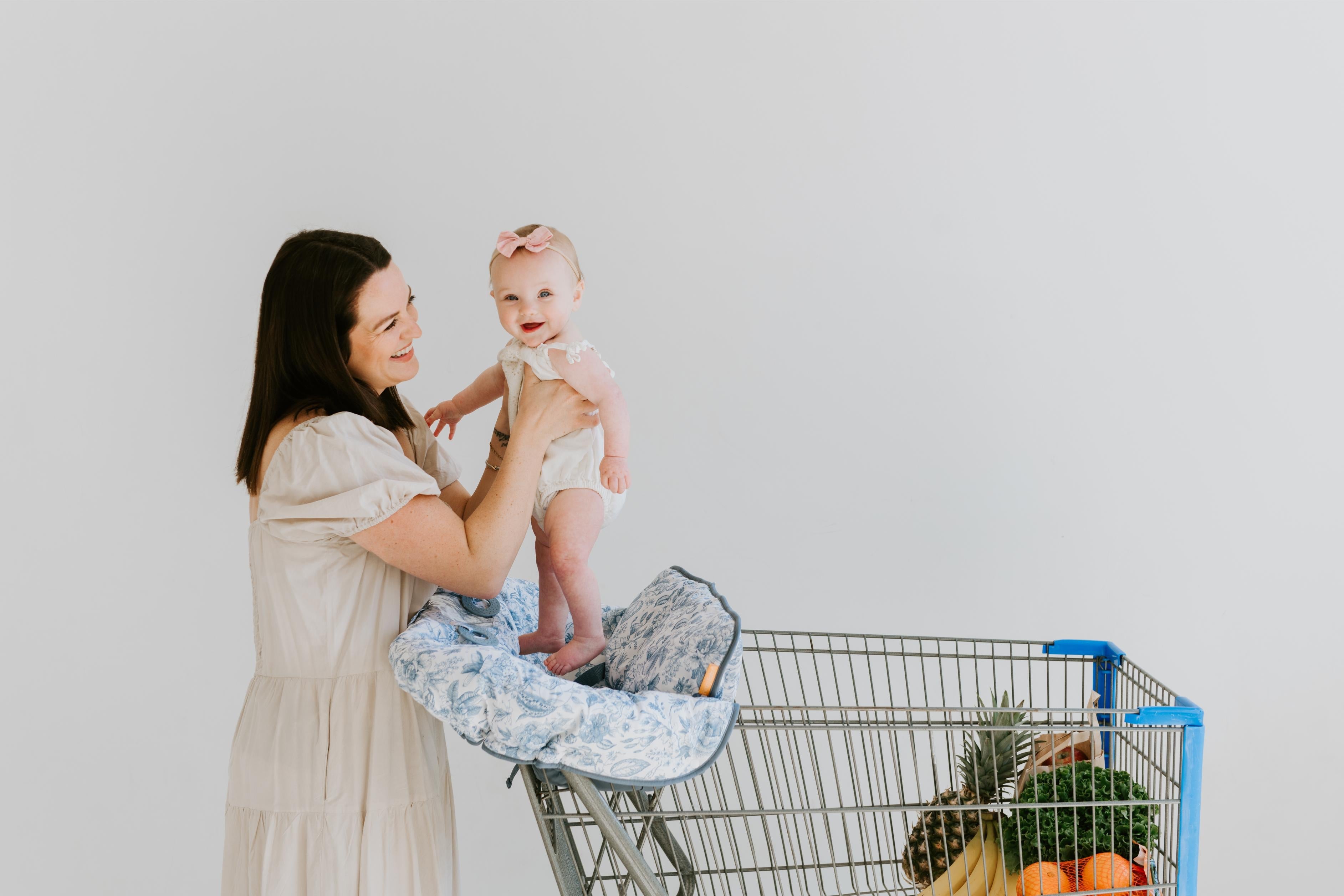 Baby Shopping Cart Cover | Heritage Blue