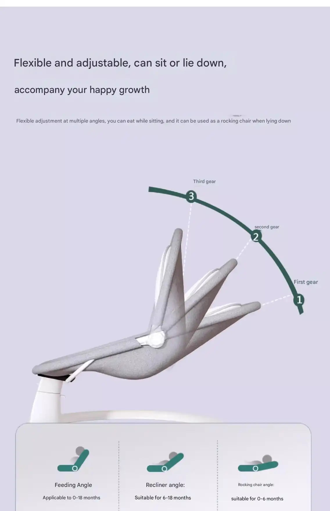 Premium Baby Rocking Chair - Safe & Comfortable Infant Rocker for 0-3 Years | MEACAOFG™