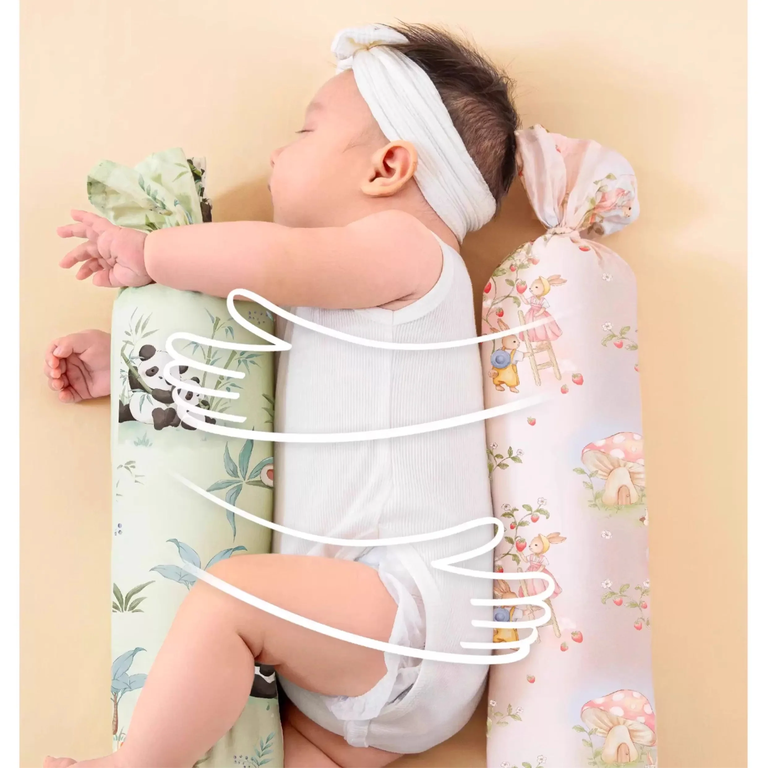 Premium Baby Memory Foam Pillow - Organic Cotton Cover for Newborn Head Support