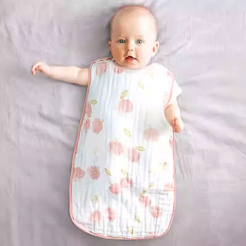 Baby sleeping bag cotton gauze sleeveless vest