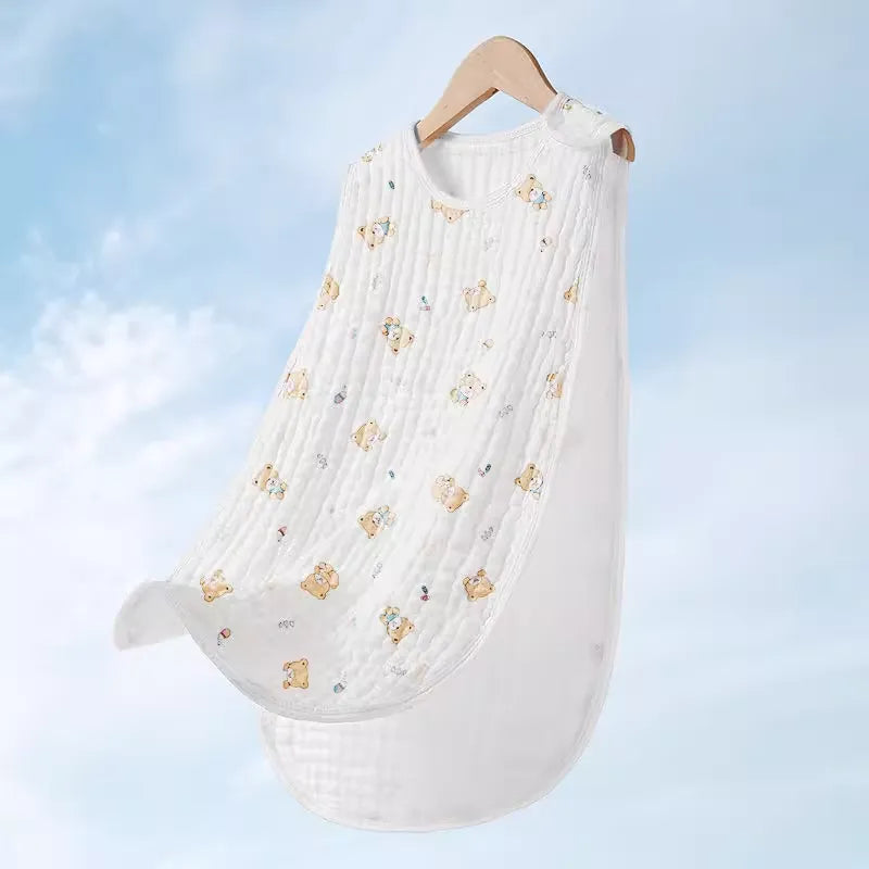Baby sleeping bag cotton gauze sleeveless vest