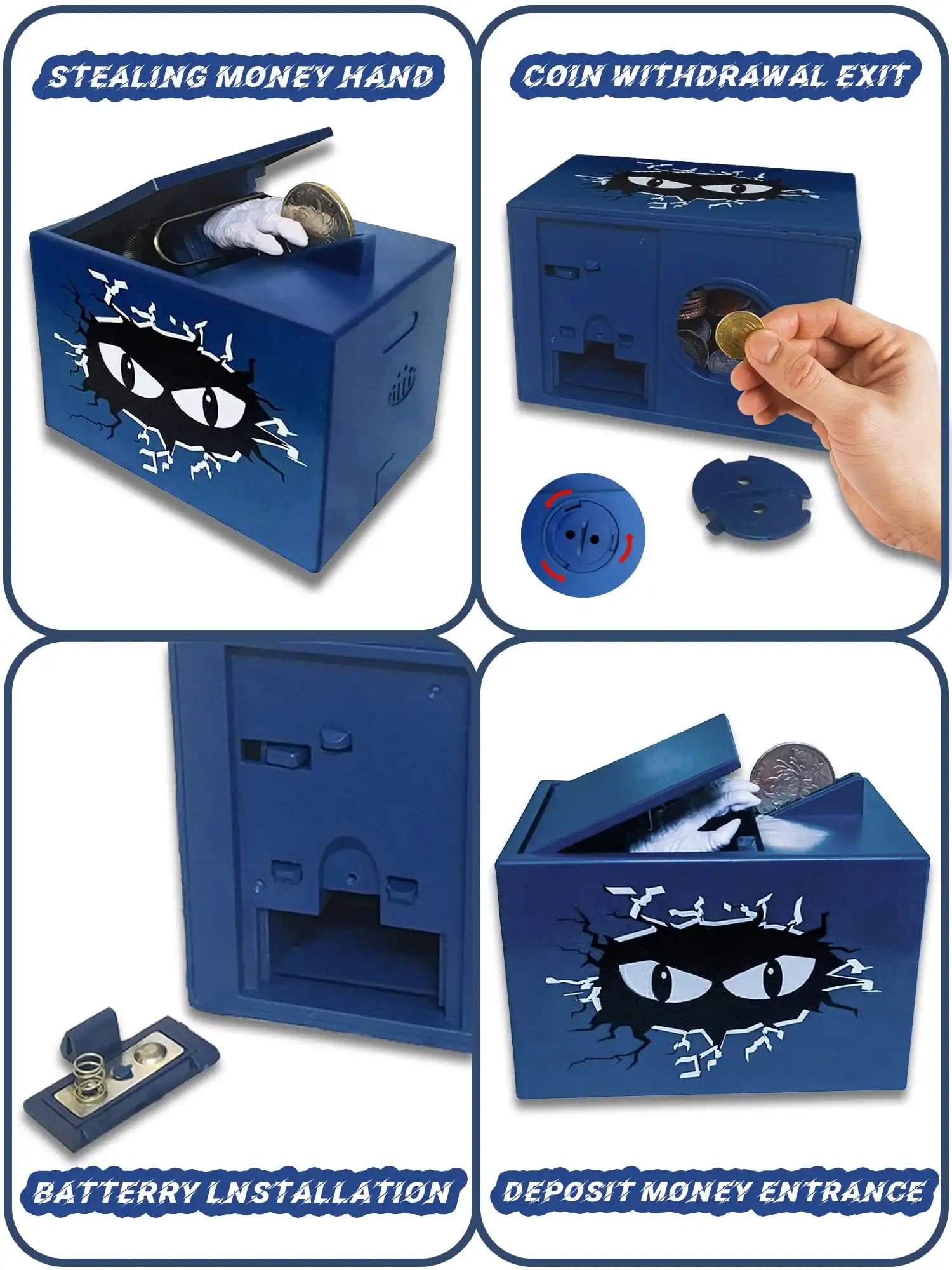 MEACAOFG Cevly Stealing Coin Box,Coin Bank for Kids,Electronic Ghost Hand Piggy Bank,Monster Bank Toy,Birthday Halloween for Boys Girls Kids