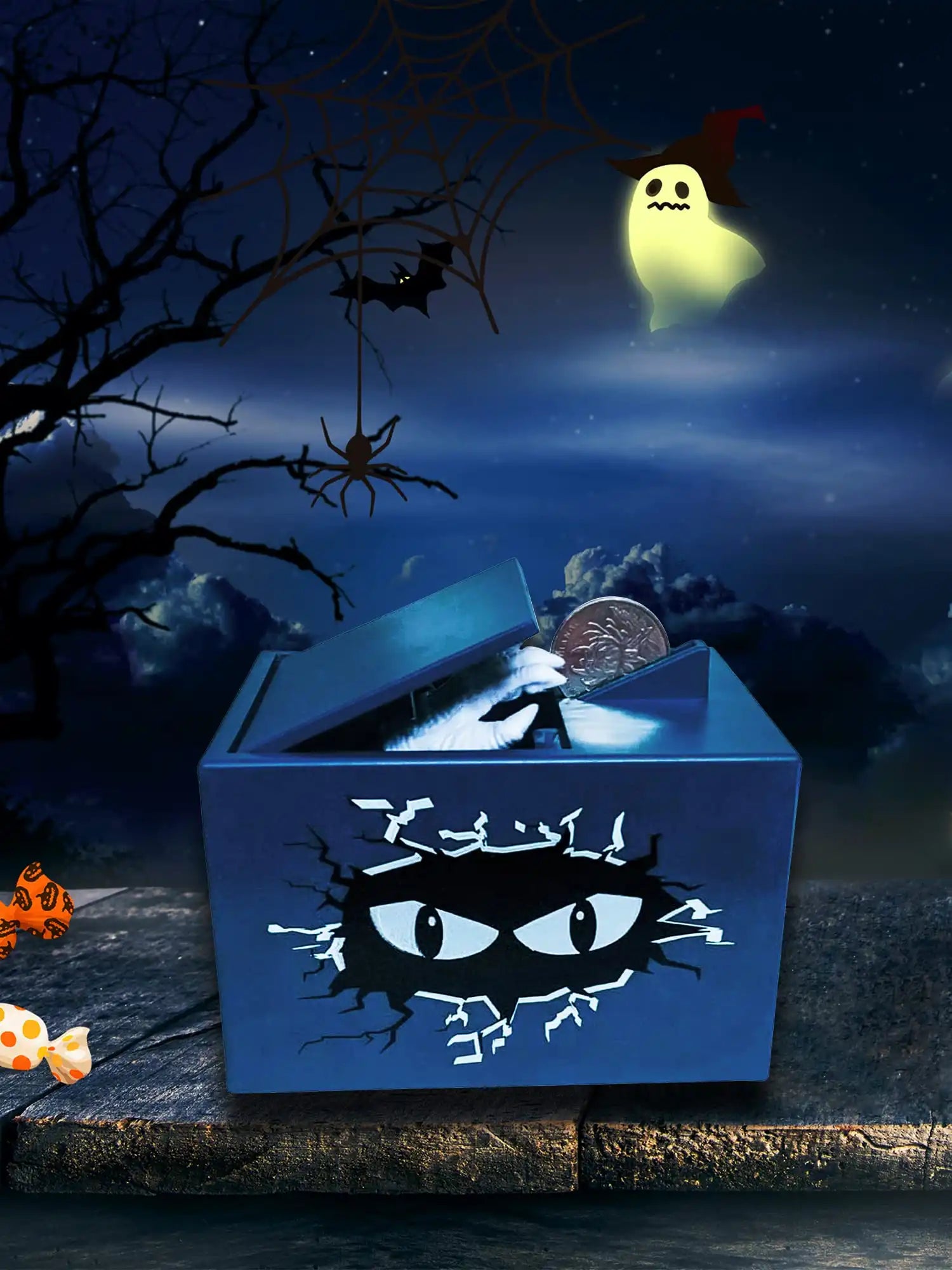 MEACAOFG Cevly Stealing Coin Box,Coin Bank for Kids,Electronic Ghost Hand Piggy Bank,Monster Bank Toy,Birthday Halloween for Boys Girls Kids
