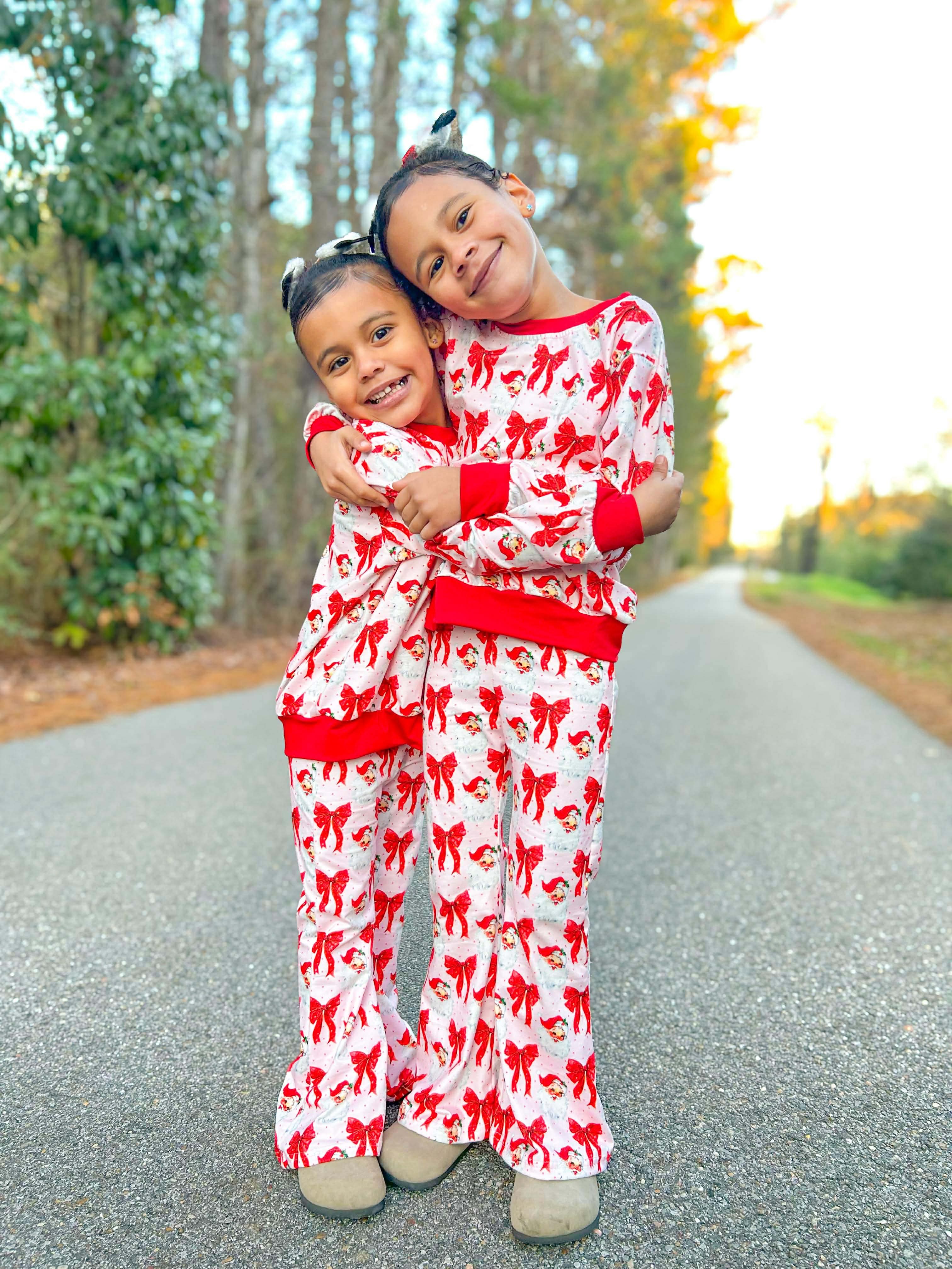 Red santa bows lounge set