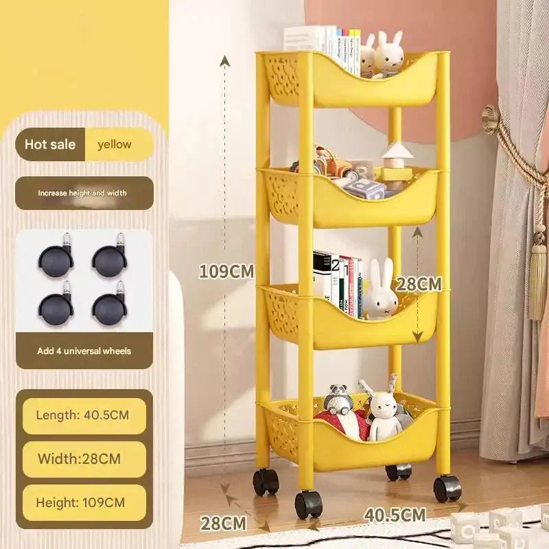 Premium Kids Toy Storage Organizer Rack - Multi-Tier Children's Playroom Organization Solution