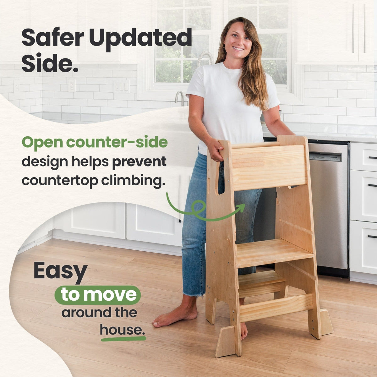 Montessori Toddler Tower - Adjustable Kitchen Stool Helper