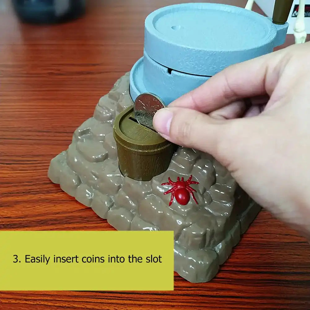 MEACAOFG Funny Piggy Bank Automatic Skull Ghost Grinding Creative Music Coin Money Saving Box Baby Kids Child Gift