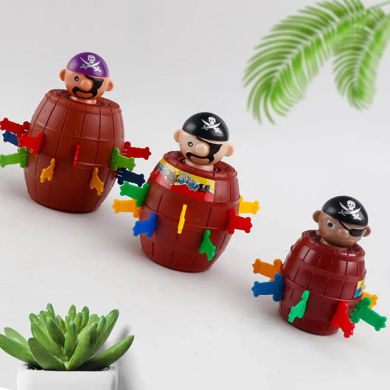 MEACAOFG Parent Child Interactive Party Desktop Games Random Color Pirate Bucket Uncle Insert Sword Barrel Trickery Punishment Games