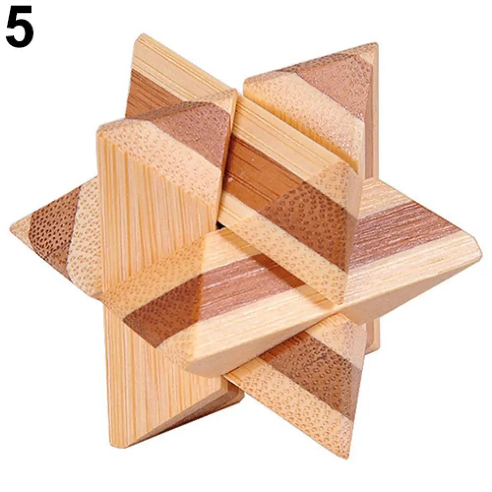 MEACAOFG Kongming Luban Lock Kids Wooden Chinese Traditional Puzzle Toy Children Brain Teaser Games 3D Intellectual Creative Unlock Toy