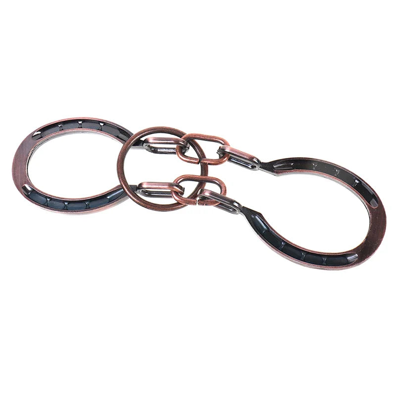 MEACAOFG 1pc Adult and Teenager Cast Metal Brain Teaser Puzzle Toys - Horse Zinc Alloy Horseshoe Lock Toys
