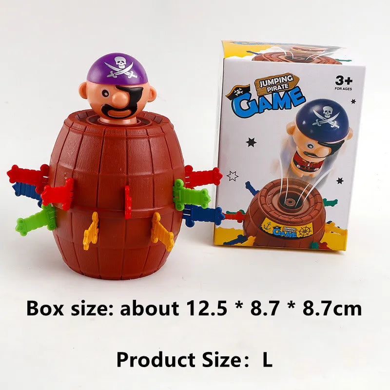 MEACAOFG Parent Child Interactive Party Desktop Games Random Color Pirate Bucket Uncle Insert Sword Barrel Trickery Punishment Games