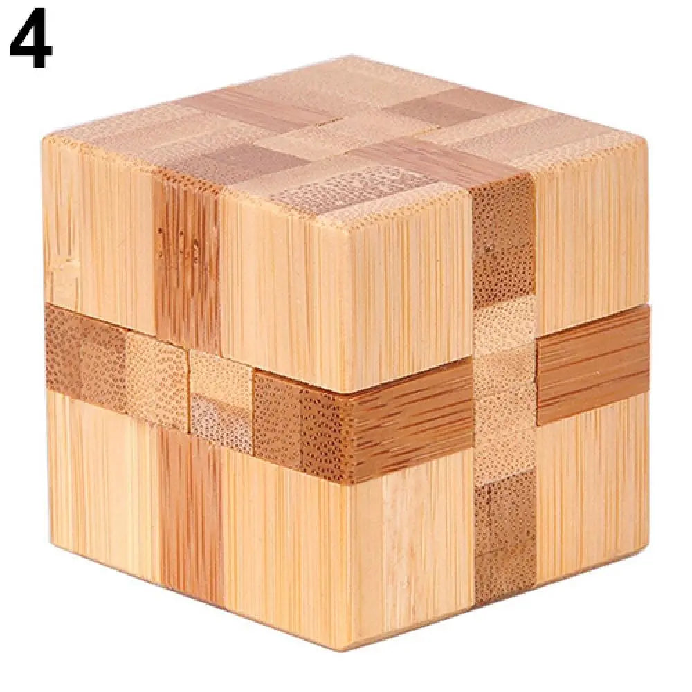 MEACAOFG Kongming Luban Lock Kids Wooden Chinese Traditional Puzzle Toy Children Brain Teaser Games 3D Intellectual Creative Unlock Toy