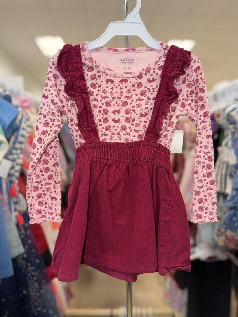 *Pink Corduroy Overall