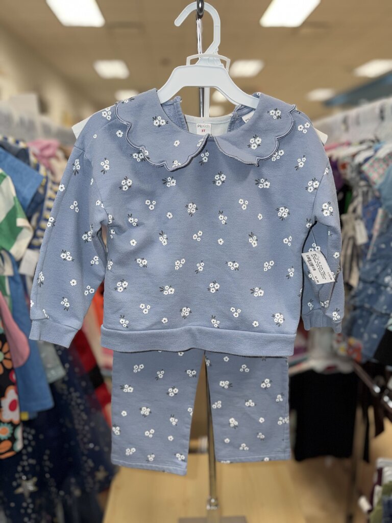 *3pc- Floral Sweatsuit w/Watch me Bloom tee