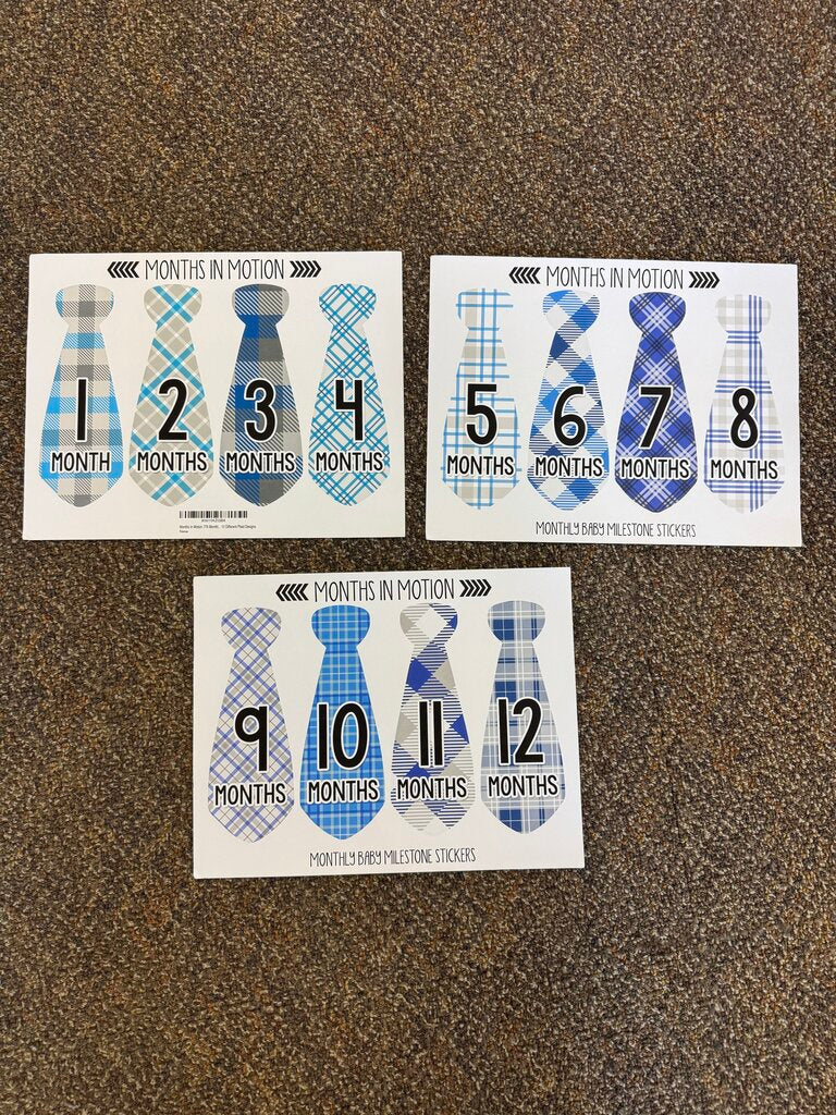 Tie Milestone stickers NEW