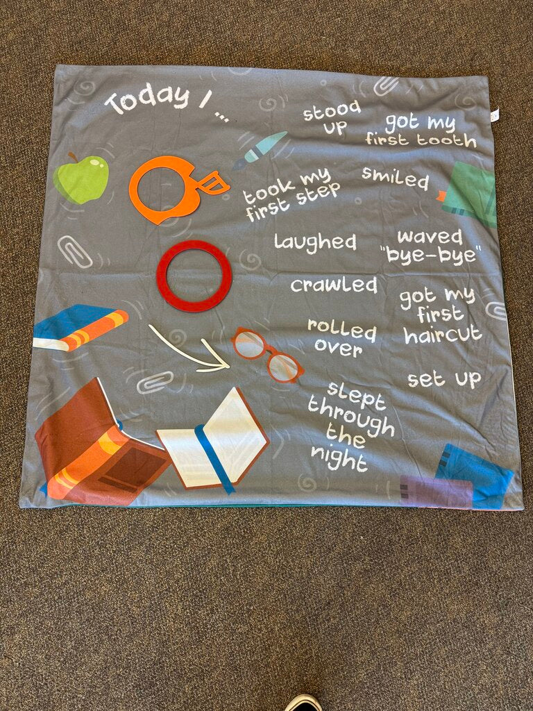 Double Sided Milestone Blanket - Sports/ school supplies NEW