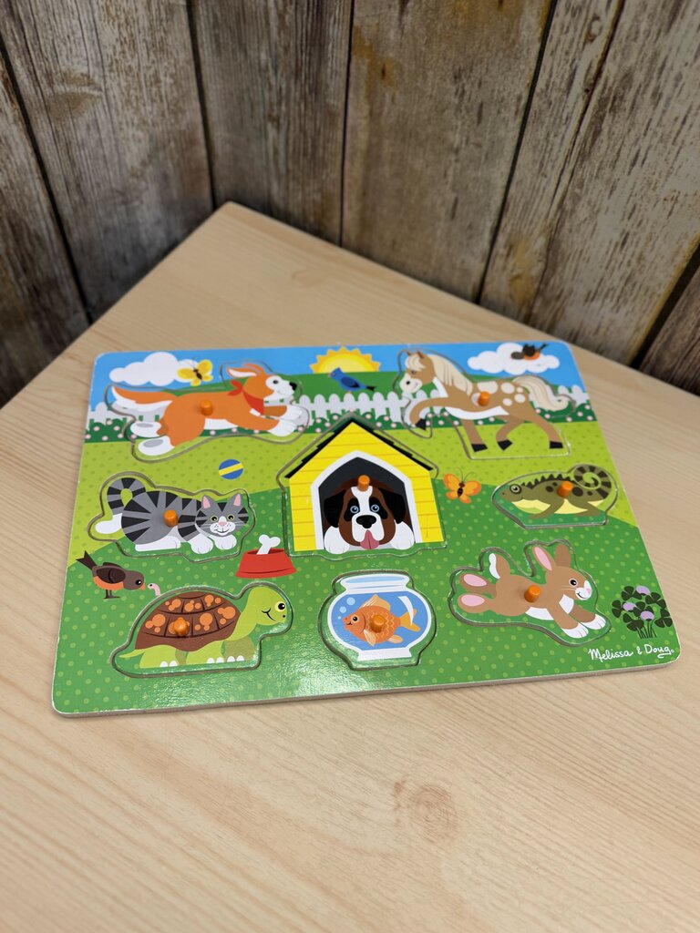 Wooden Peg Puzzle Pets