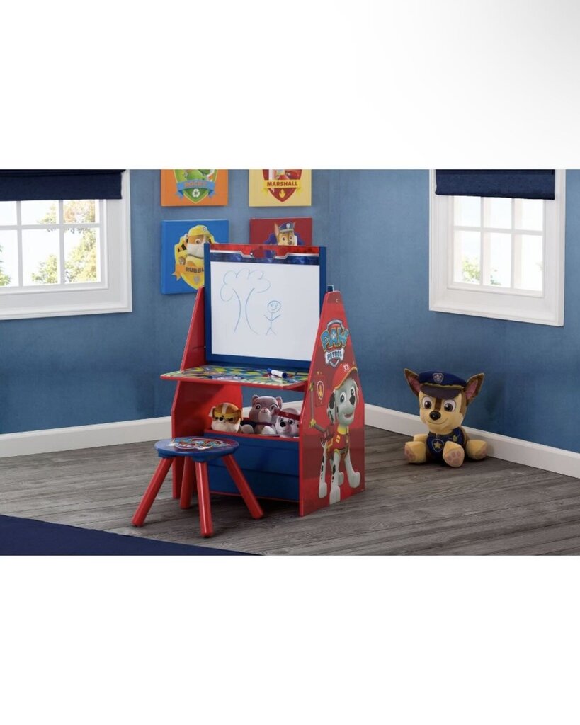 PAW Patrol Deluxe Kids Art Table - Easel, Desk, Stool, Toy Organizer