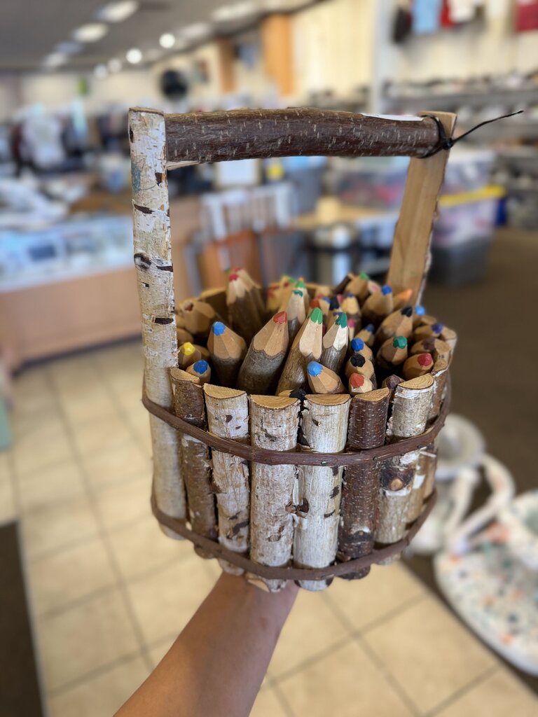 Twig Colored Pencils in basket