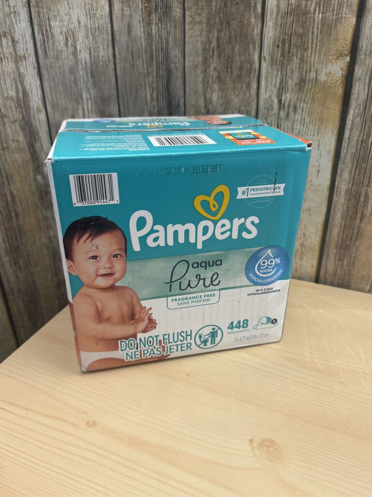 NEW Aqua Pure Unscented Wipes 448ct