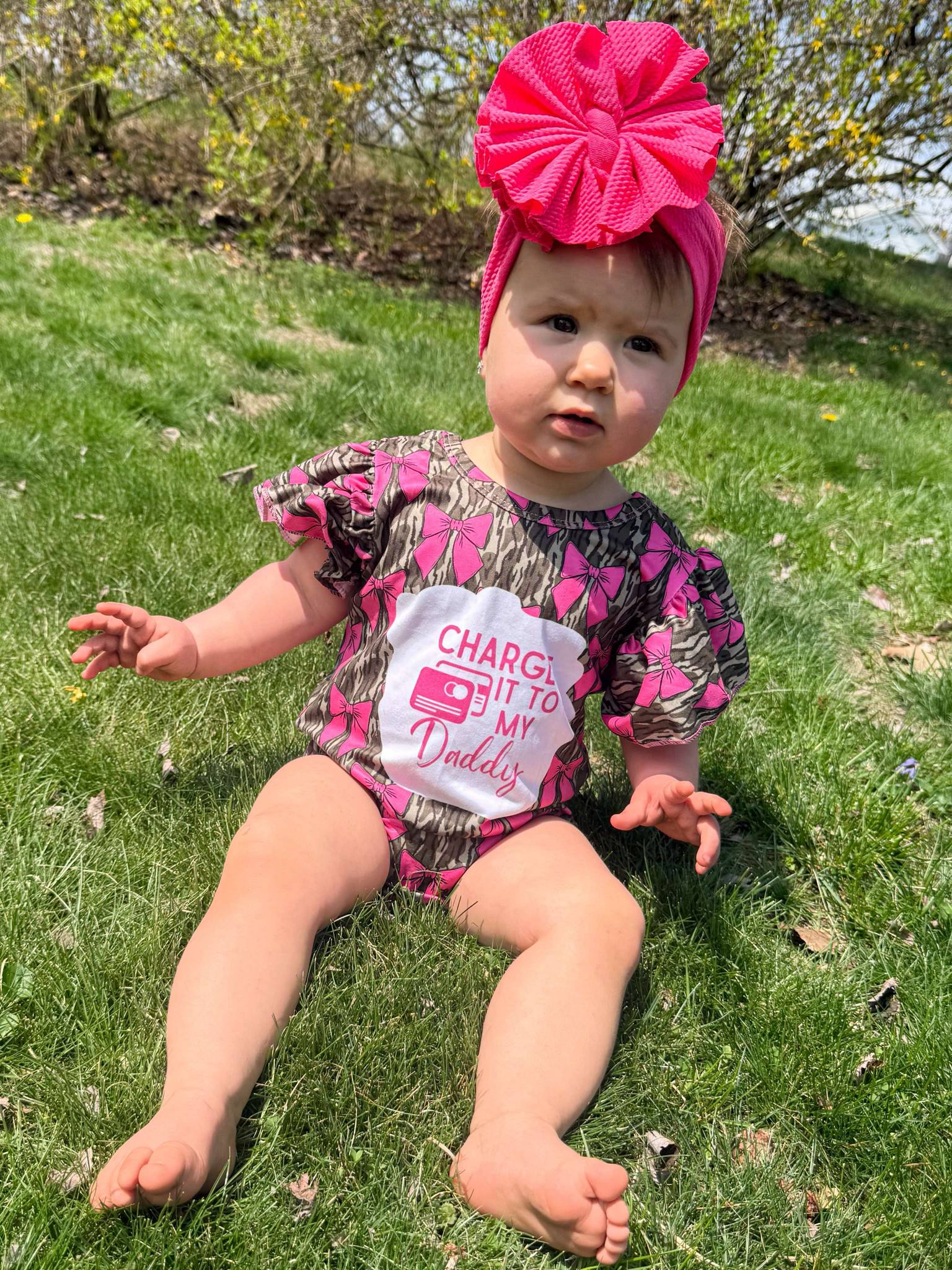 Charge it to my daddy camo bows leo