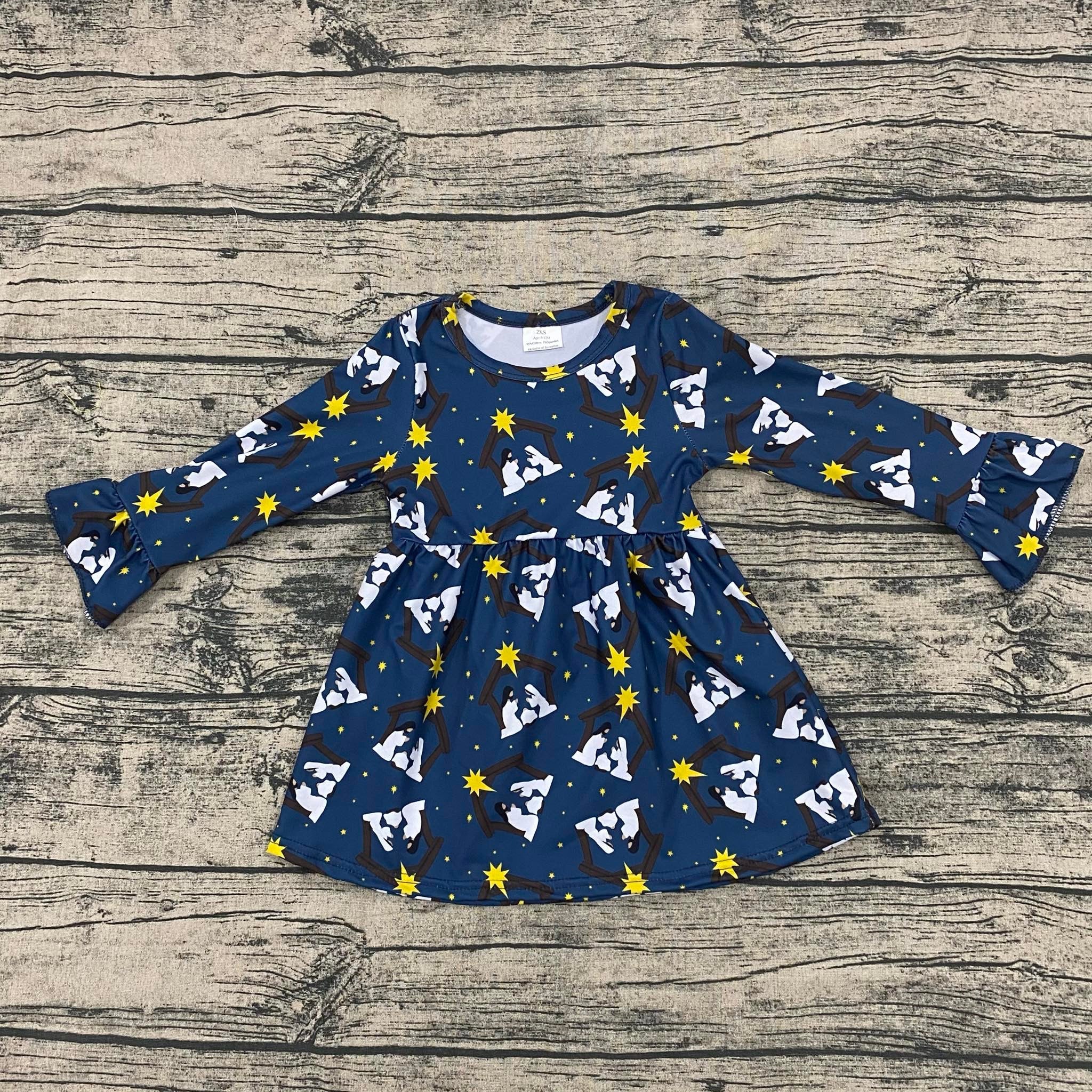 Nativity bell sleeve dress