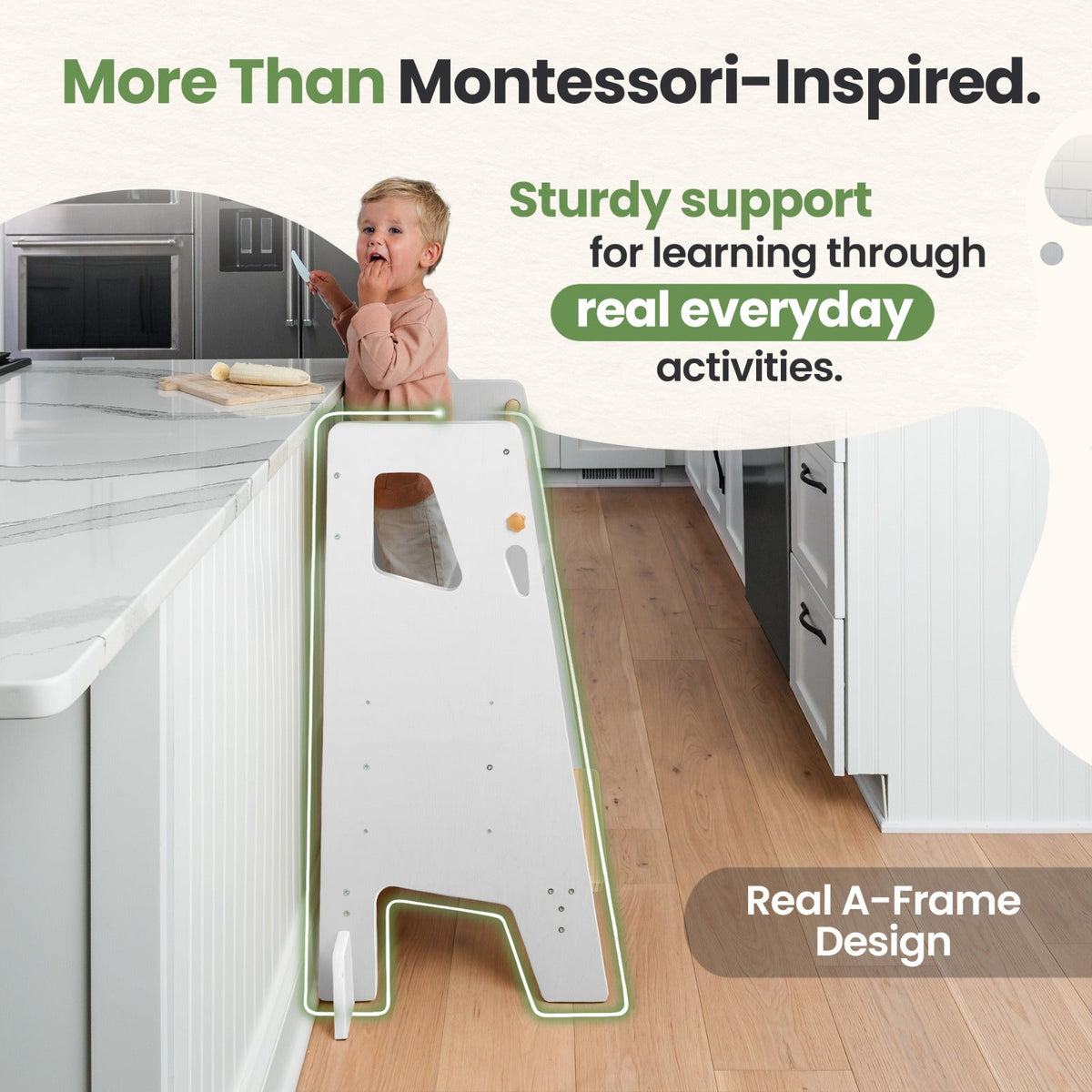 Montessori Toddler Tower - Adjustable Kitchen Stool Helper