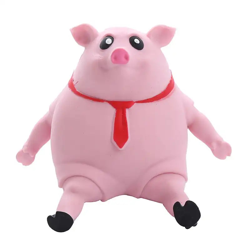 MEACAOFG Anti Stress Relief Porky Pinkpig toy Vent Cute Asrm Pink Pig Squeeze Fidget Squeeze TPR Pig Toys for Kids or Adults