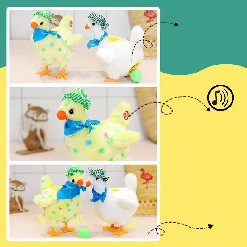 MEACAOFG A Hen Funny Chicken Toy Laying Eggs Plush Electric Music Dancing Kids Gift Plushie Animal Crossing - AliExpress